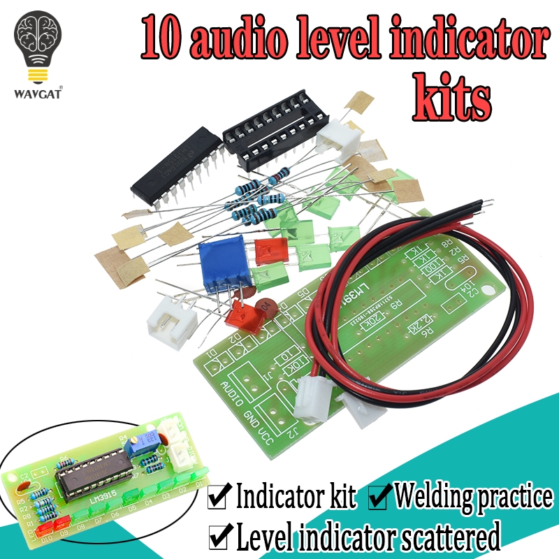 Diy Audio Electronics Kit - LM3915 DC 9V-12V 10 Đèn LED