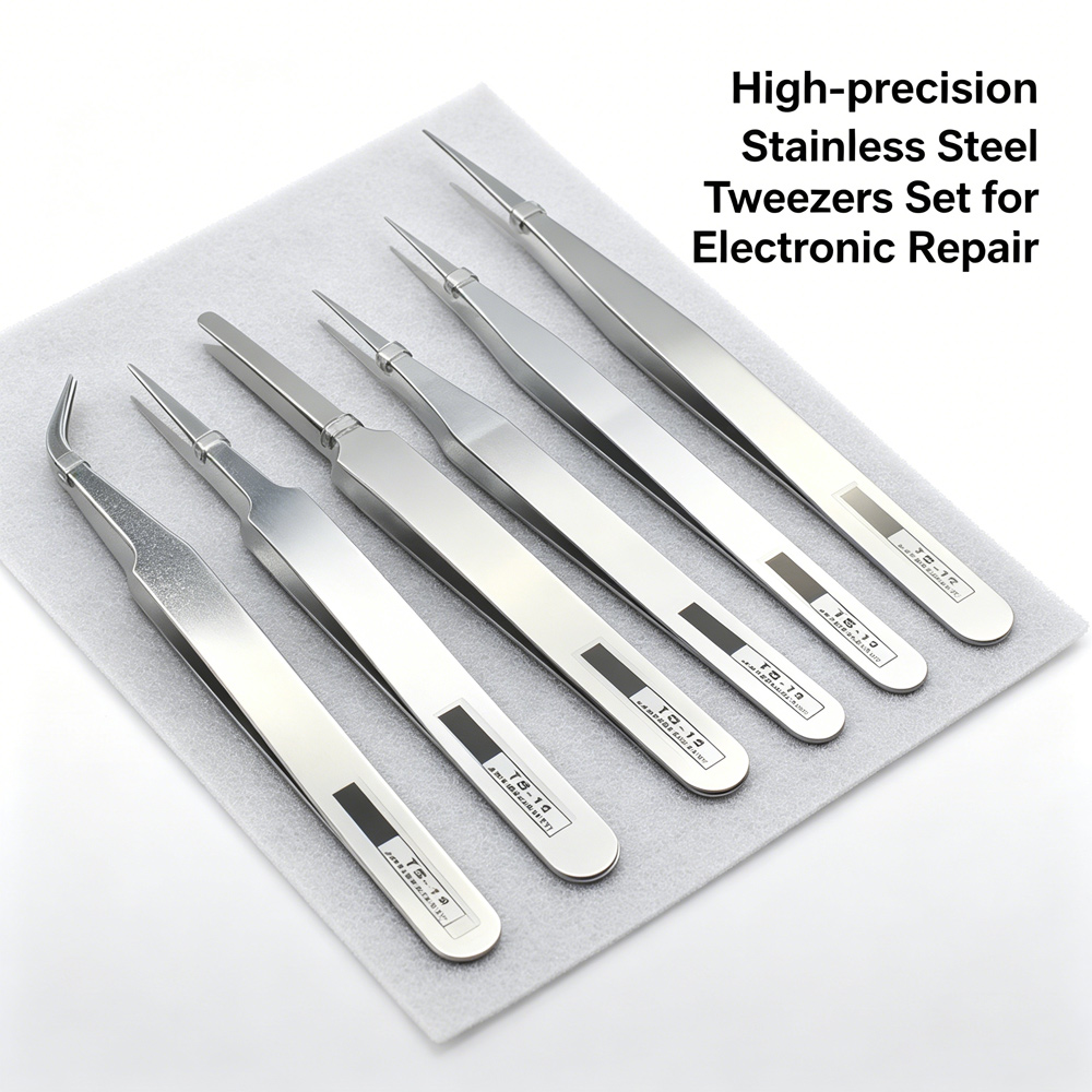 Diy Electronics Tool Kit - Anti-magnetic Stainless Steel Tweezers Kit 6