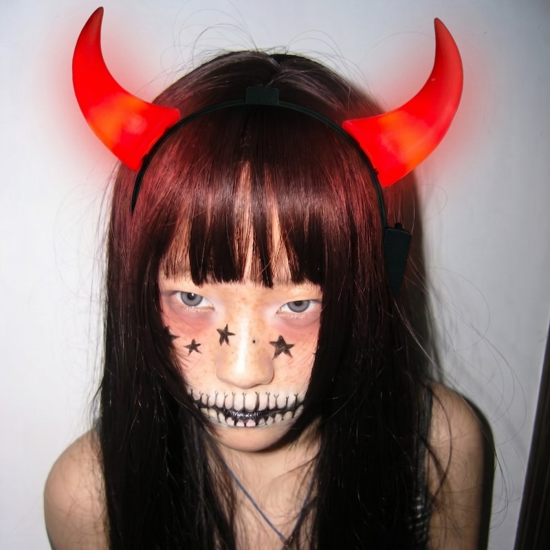 LED Devil Horns Headband Light - đánh giá và giá Diy Halloween Electronics