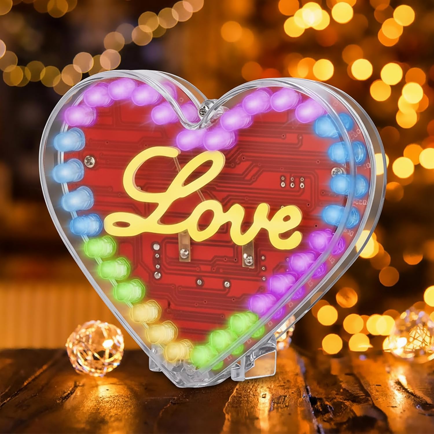 Heart Shaped LED Soldering Kit - đánh giá và giá Diy Electronics Filament