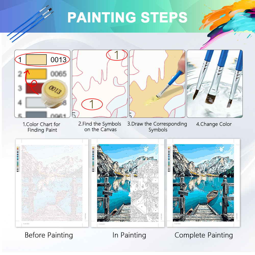 HUACAN Paint By Number Kits Ra - đánh giá và giá Diy Elektronik