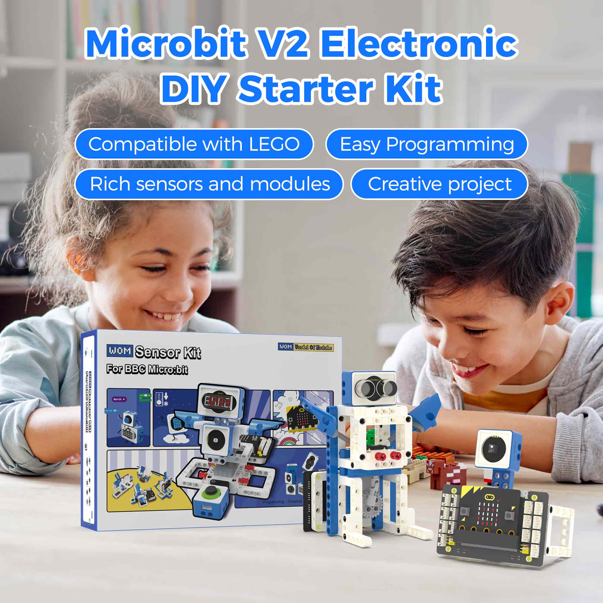 BBC Microbit V2 Smart Robot Ca - đánh giá và giá Diy Electronics Projects For Kids