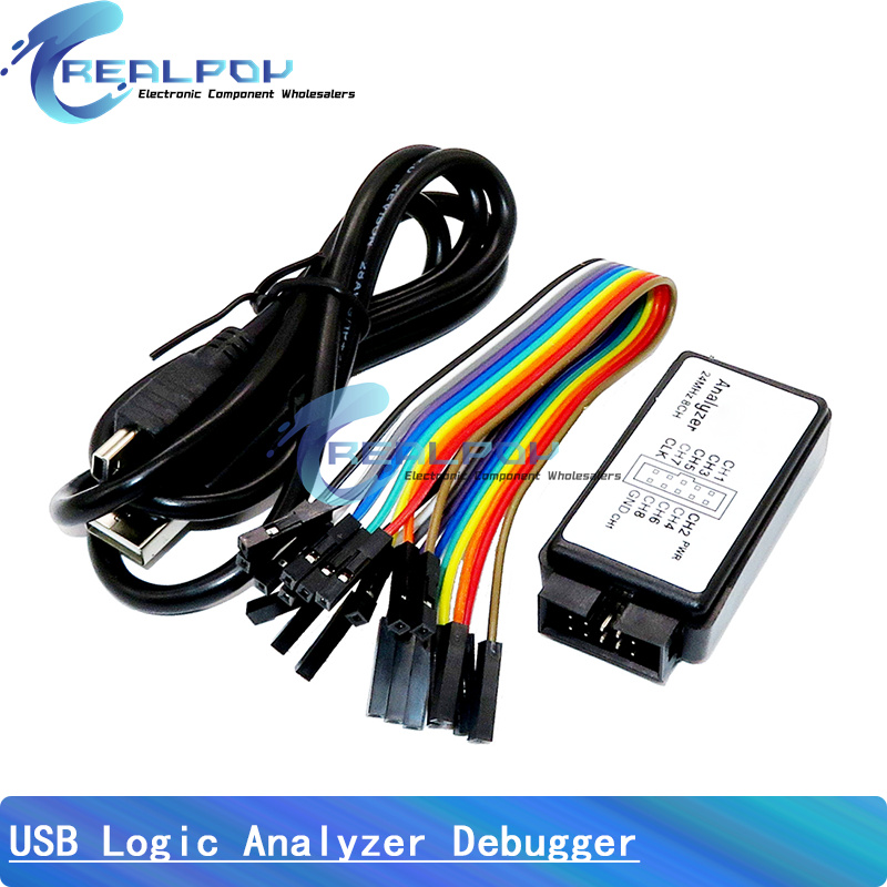 USB Logic Analyzer 24MHz 8 Cha - đánh giá và giá Diy Electronics Project Kit