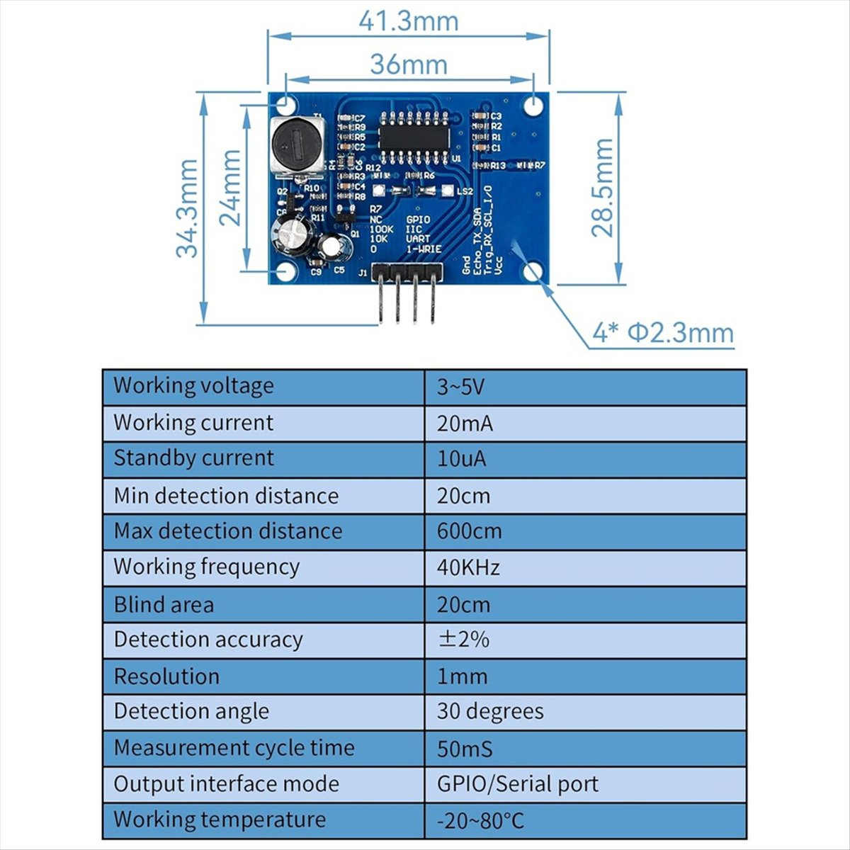 DT38 2pcs Ultrasonic Distance  - đánh giá và giá Ultrasonic Sensor Hc