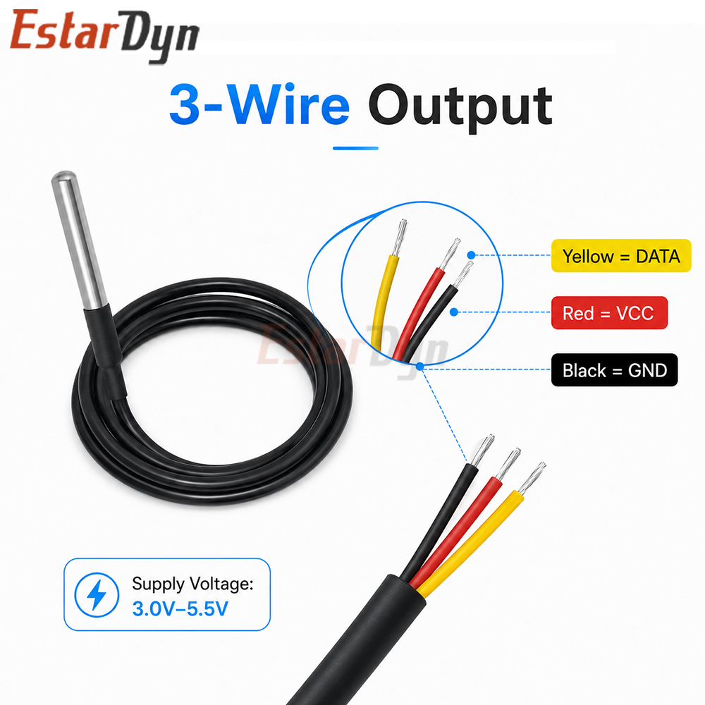 Estardyn DS18B20 Waterproof Di - đánh giá và giá Ds18B20 Temperature Sensor