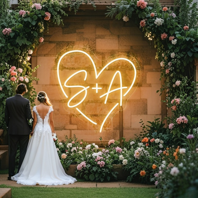 Custom Initials Heart LED Neon - đánh giá và giá Diy Halloween Electronics
