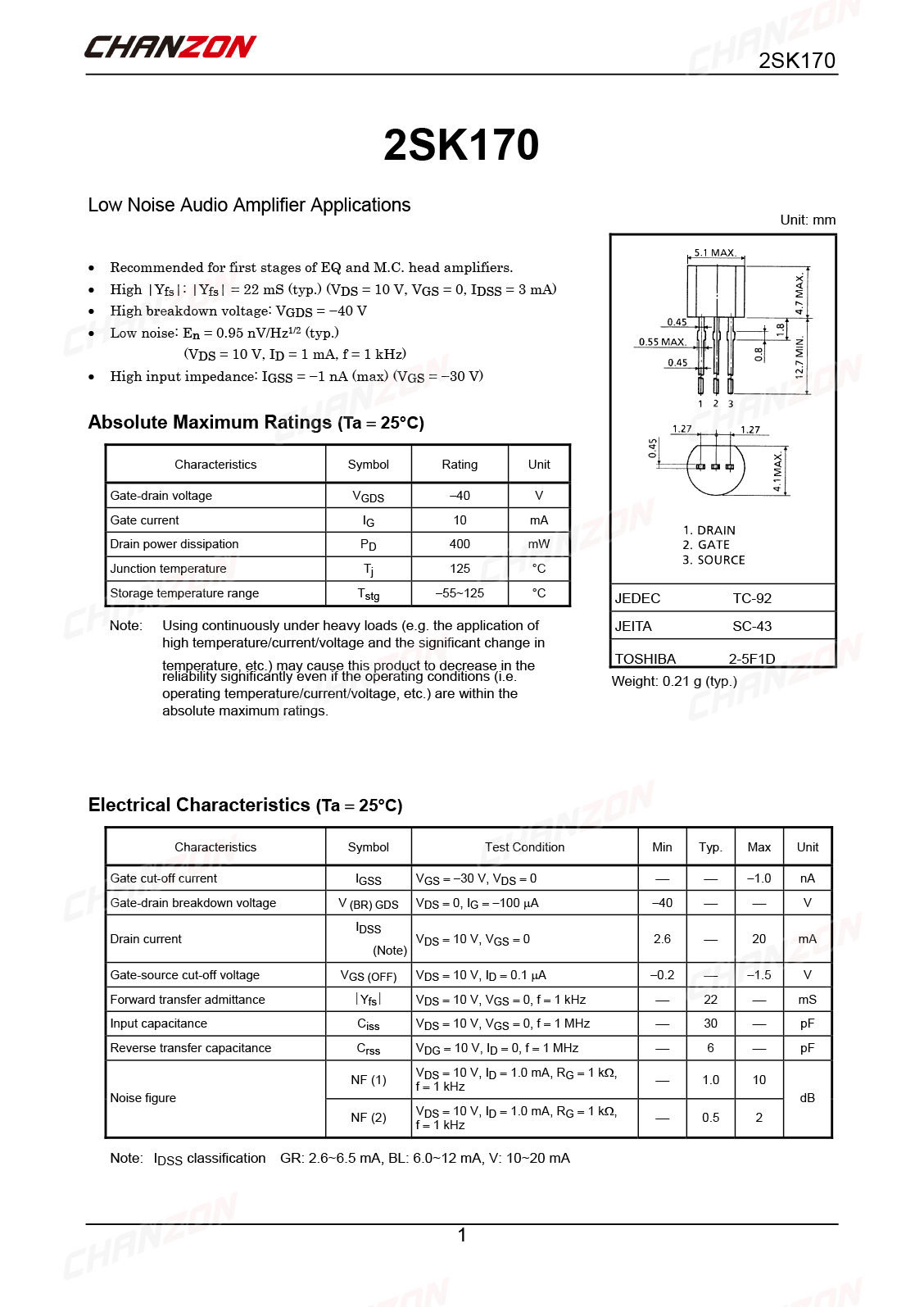 10 Chiếc 2SK170 TO-92 Khuếch Đ - đánh giá và giá Diy Audio Electronics Kit