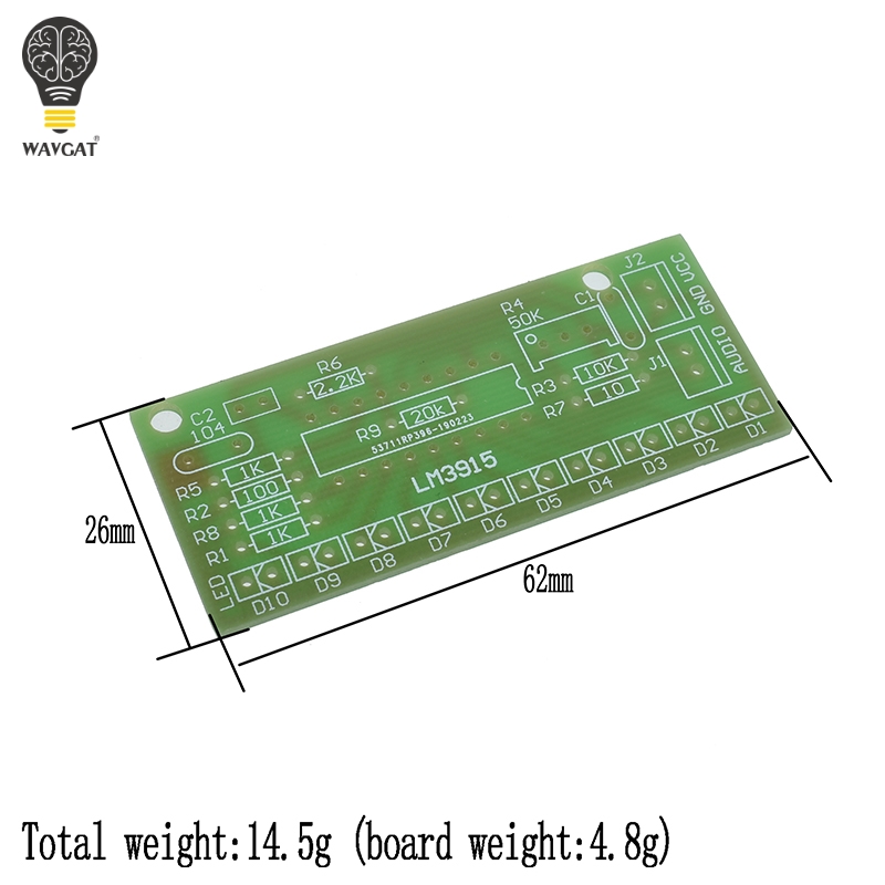 LM3915 DC 9V-12V 10 Đèn LED Âm - đánh giá và giá Diy Audio Electronics Kit