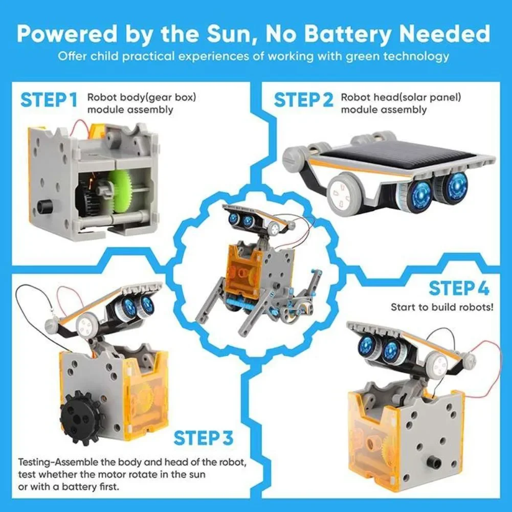 13 in 1 Solar Powered Robot Sc - đánh giá và giá Diy Electronics Kids