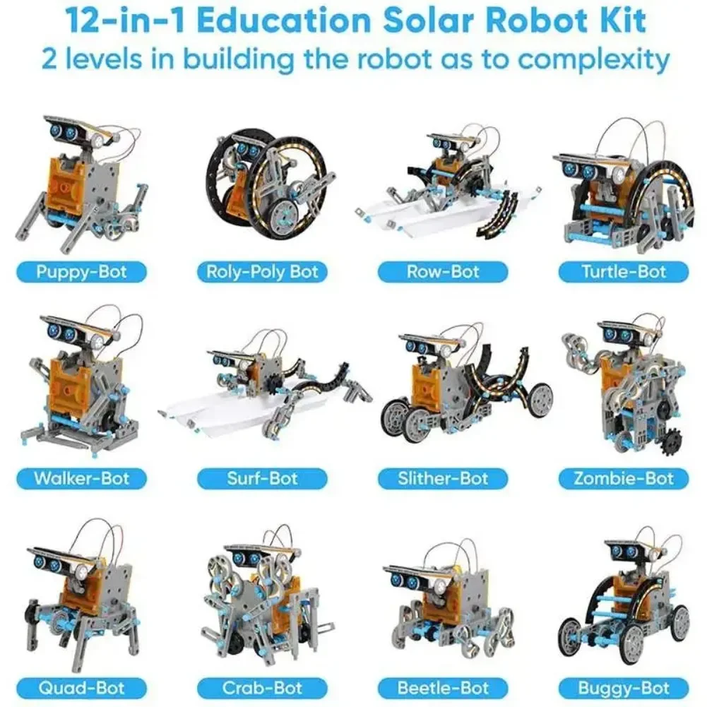13 in 1 Solar Powered Robot Sc - đánh giá và giá Diy Electronics Kids