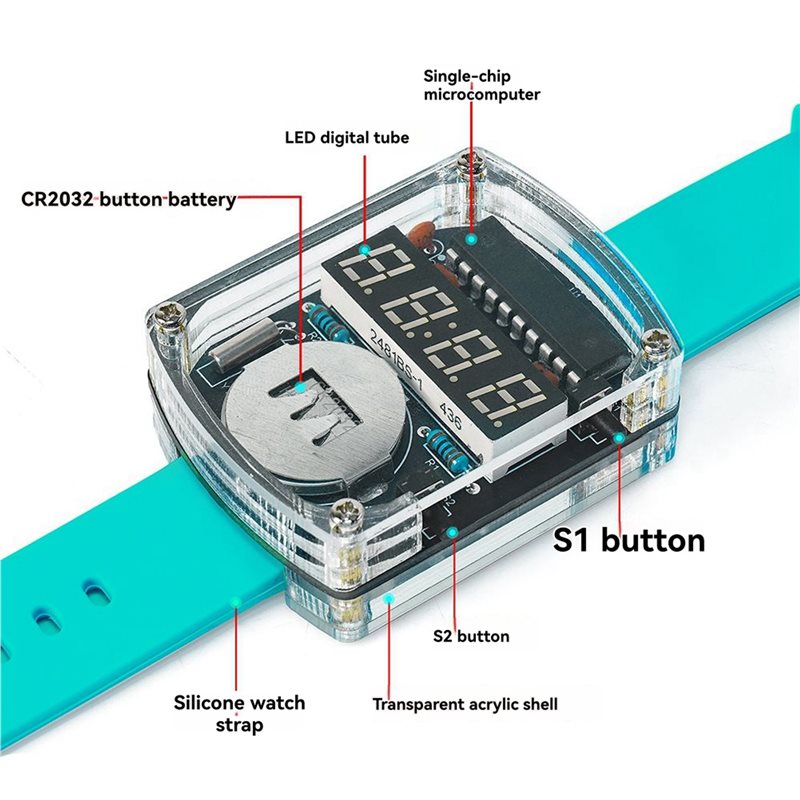 2X DIY Watch LED Watch Electro - đánh giá và giá Diy Electronics Project Kit