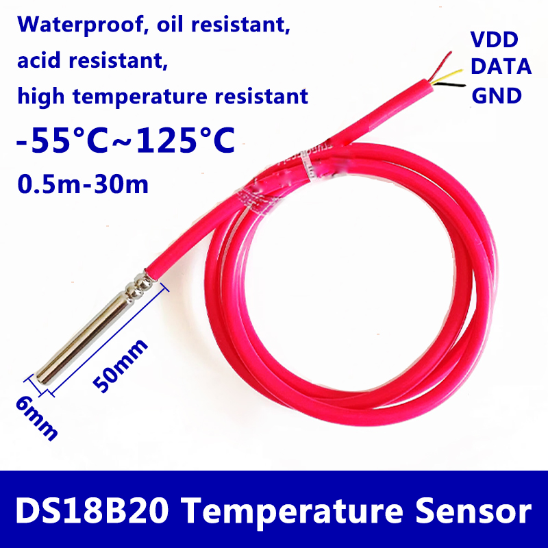 DS18B20 Waterproof Digital Tem - đánh giá và giá Ds18B20 Temperature Sensor